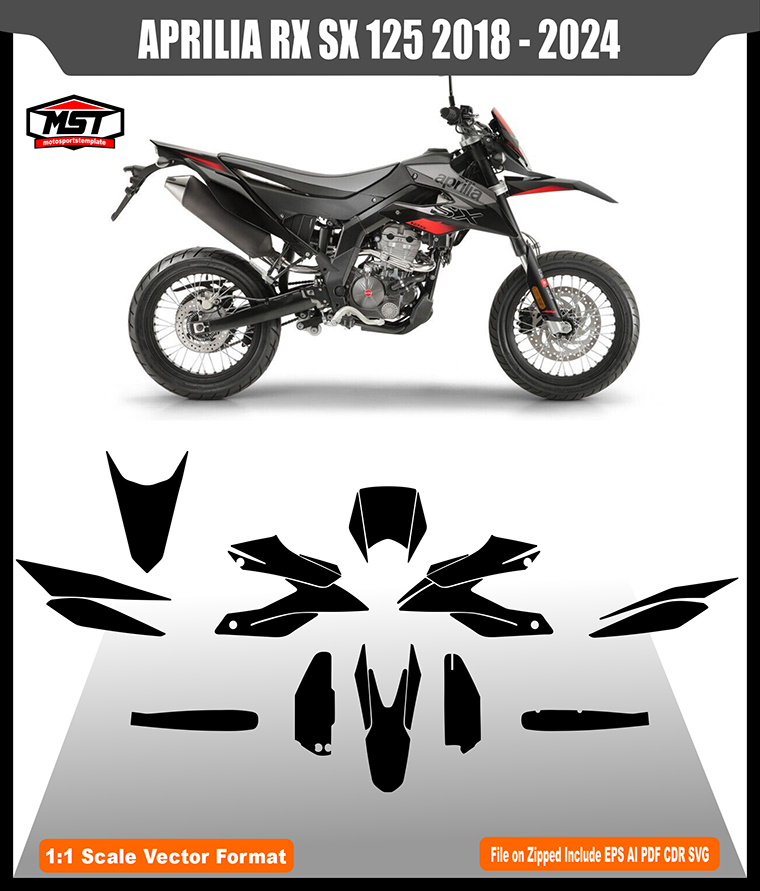 APRILIA RX SX 125 2018 2024 TEMPLATE