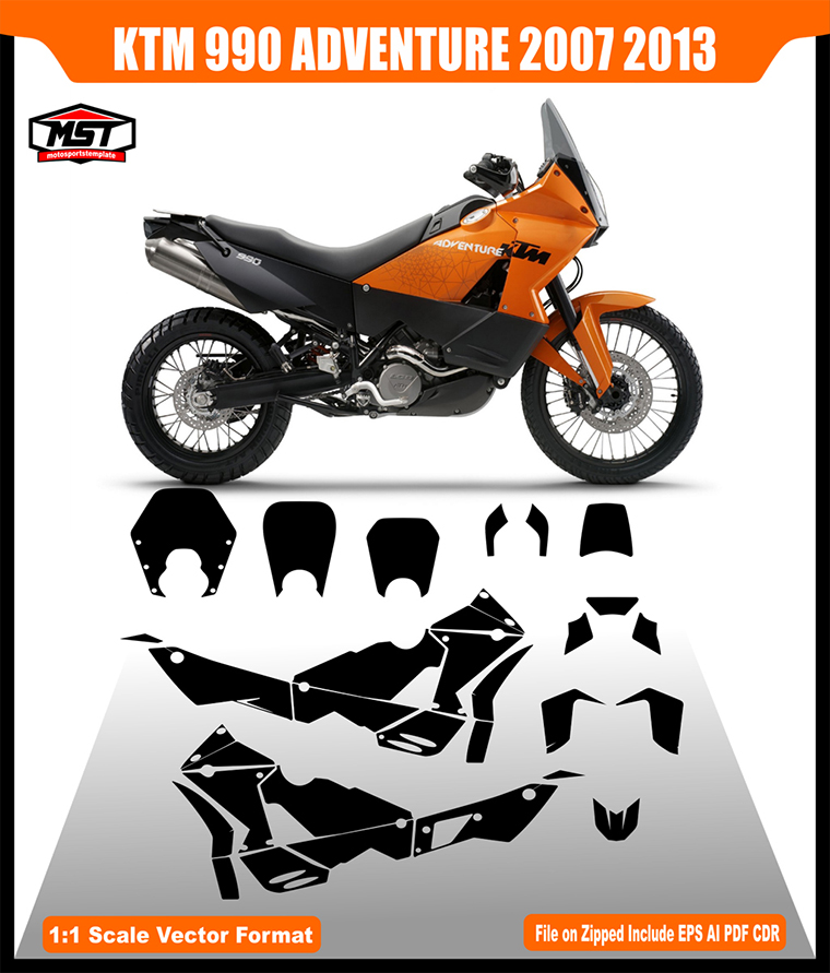 KTM 990 ADVENTURE 2003 2013 TEMPLATE