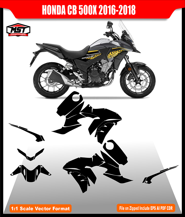 HONDA CB 500X 2016 2017 2018 TEMPLATE