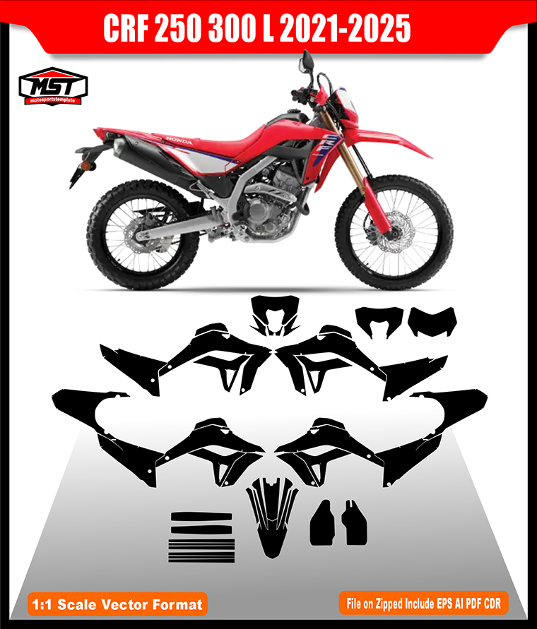 HONDA CRF 250L 300L 2021 2025 TEMPLATE