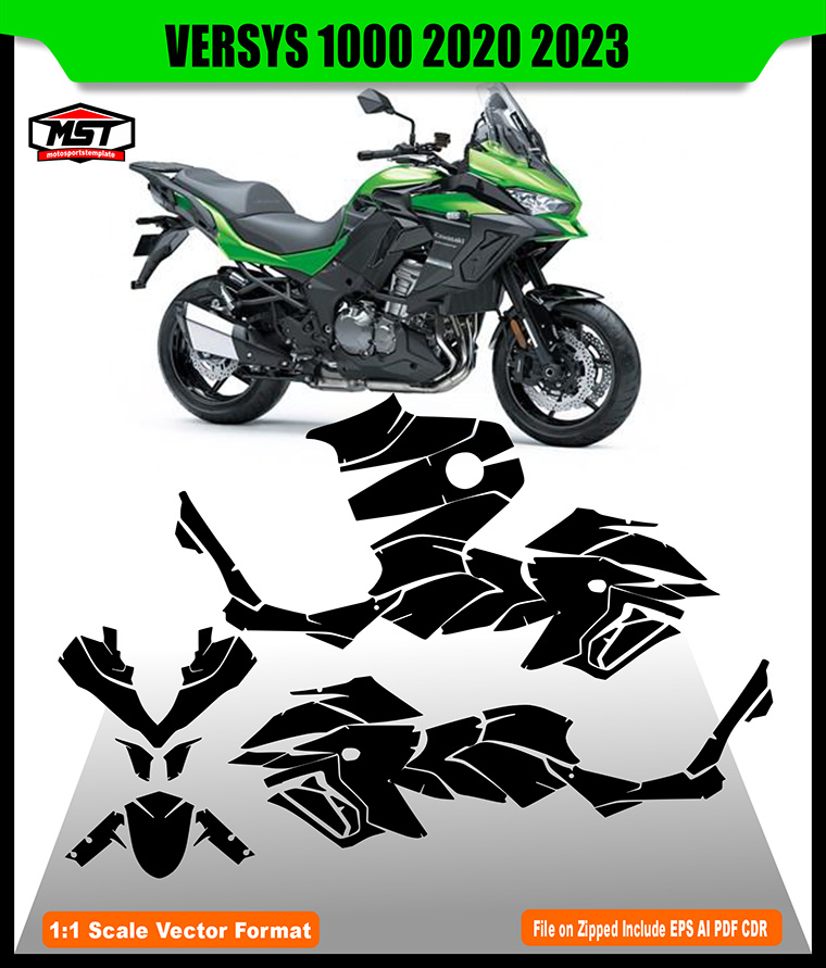 KAWASAKI VERSYS 1000 2020 2024 TEMPLATE