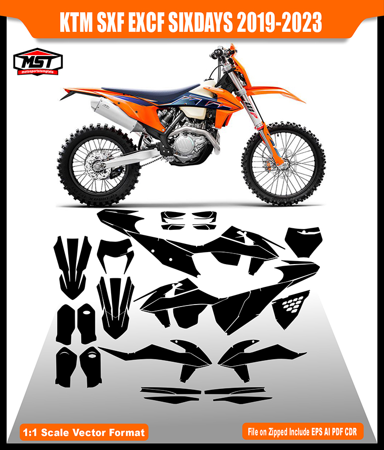 KTM SXF EXCF 2019 2023 TEMPLATE