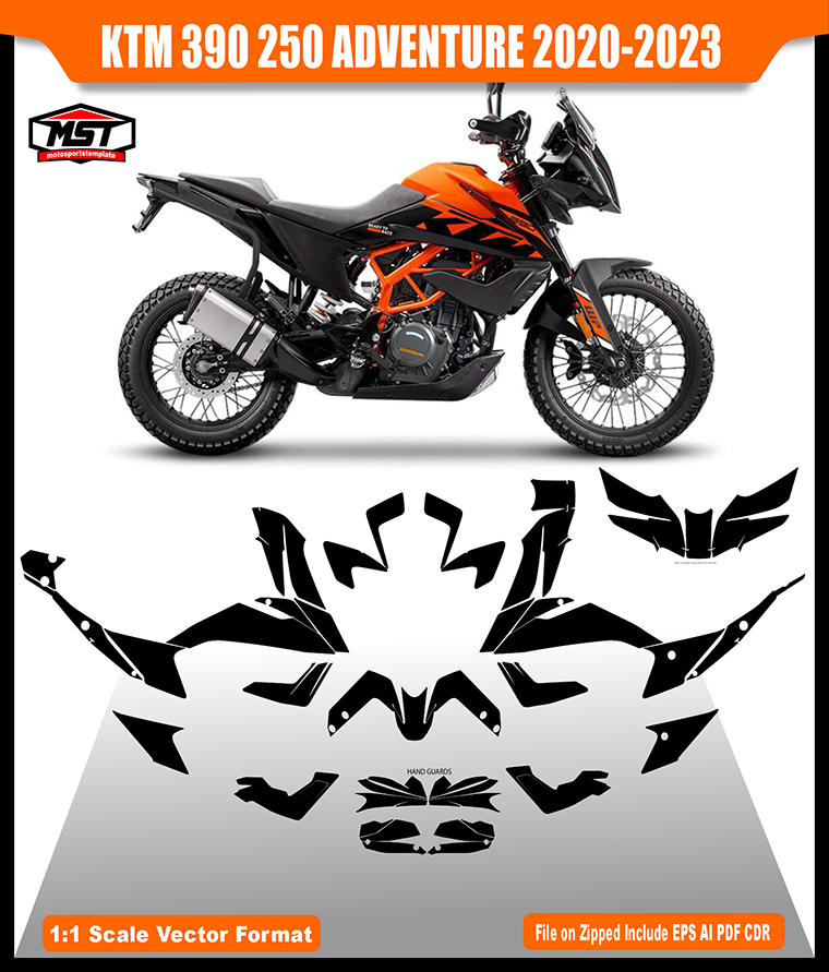KTM 250 390 ADVENTURE 2020 2023 TEMPLATE