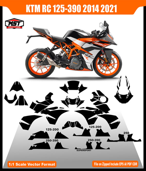 KTM RC 125 250 390 2014 2022 - Moto Sports Template