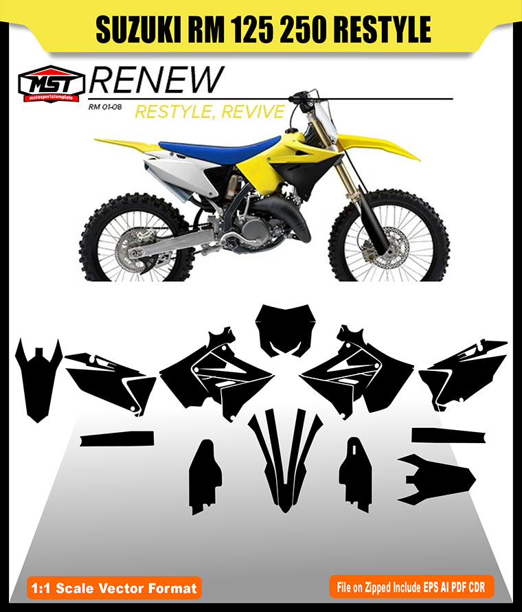SUZUKI RM 125 250 2001-2008 RESTYLE