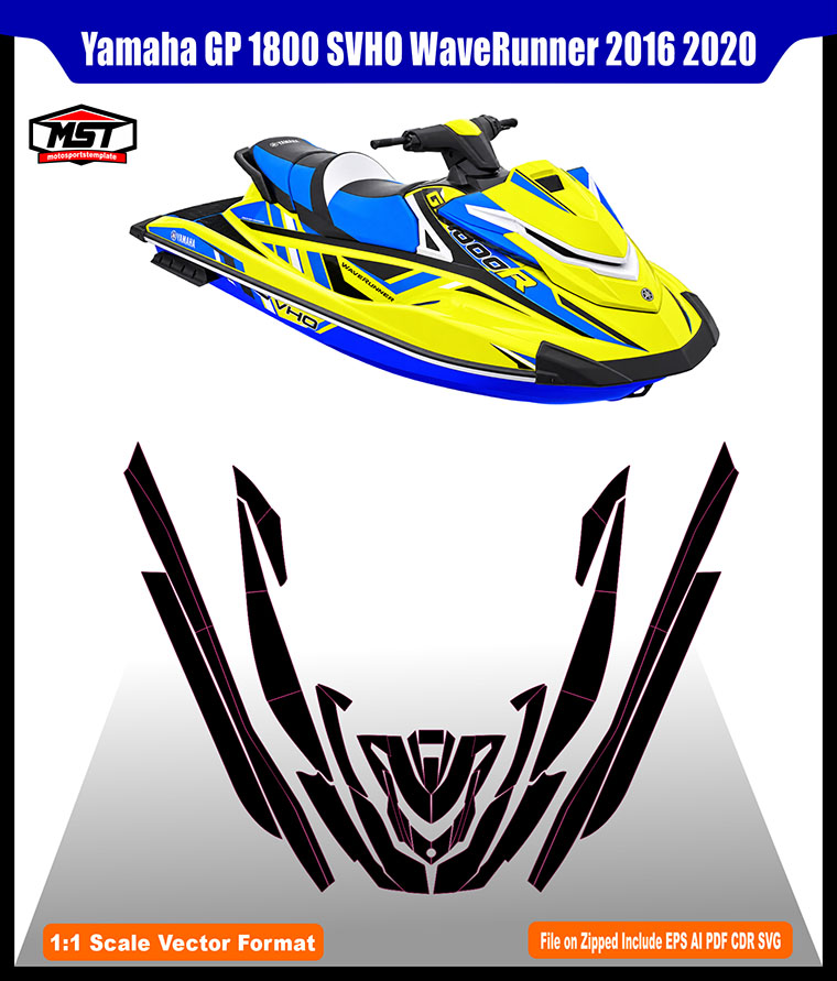 YAMAHA GP 1800 SVHO WAVERUNNER 2016 2020 TEMPLATE