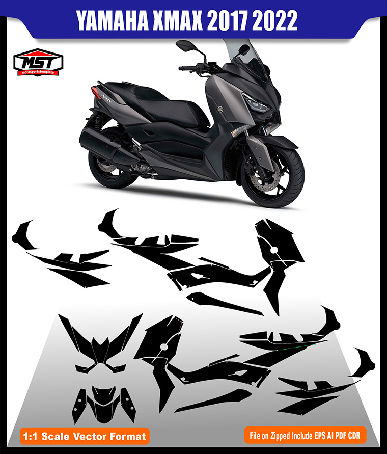 YAMAHA XMAX 125 250 300 2017 2022 TEMPLATE