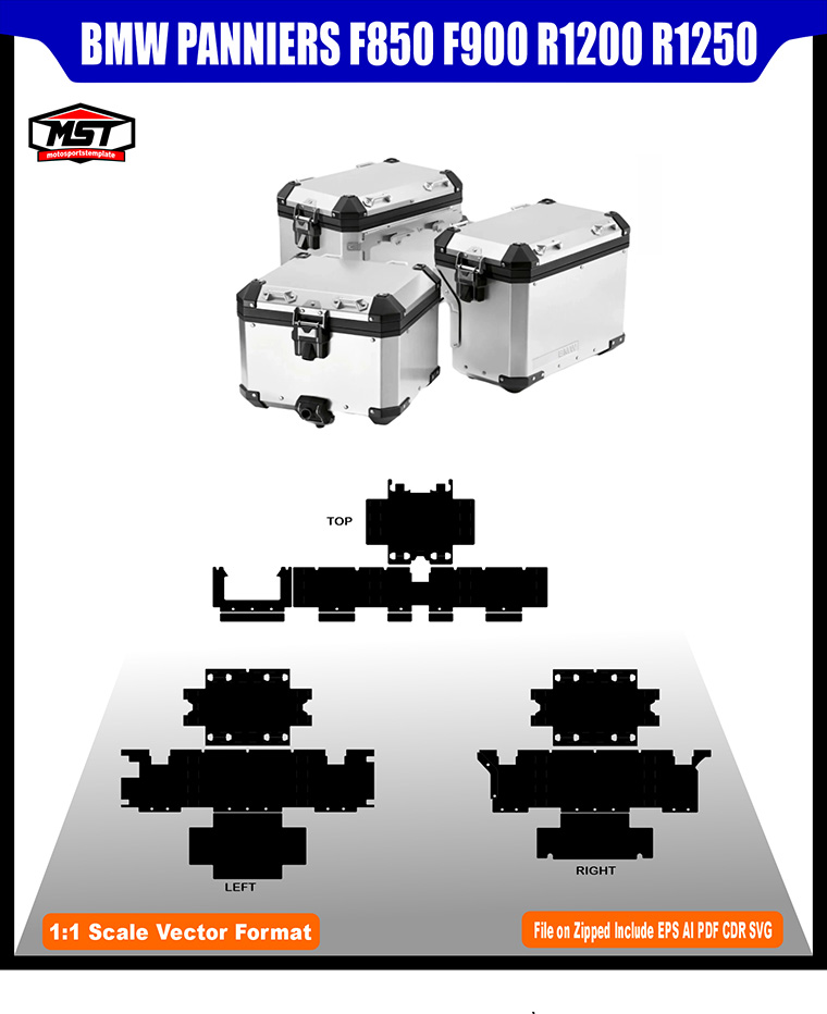 BMW BOX PANNIERS TEMPLATE
