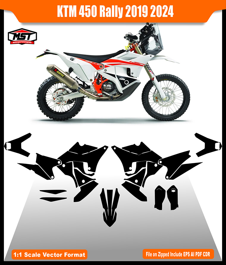 KTM 450 RALLY 2019 2024 TEMPLATE