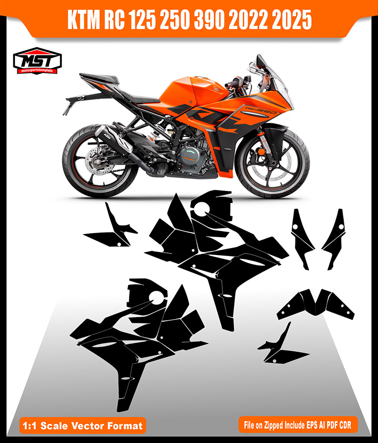 KTM RC 125 250 390 2022 2025 TEMPLATE