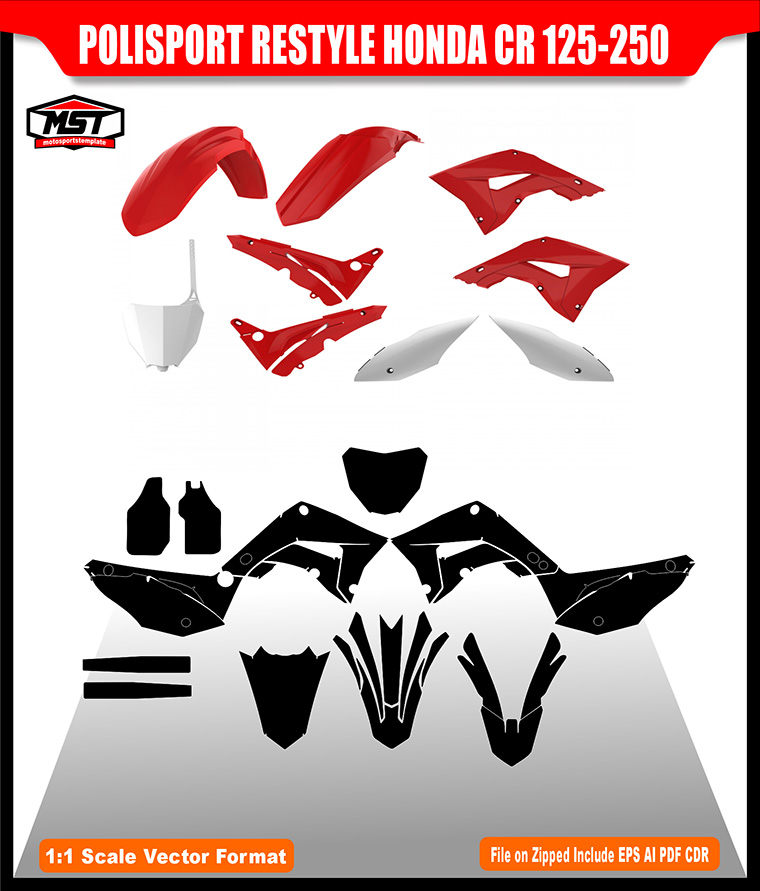 HONDA POLISPORT RESTYLE CR 125 250 2002 2007