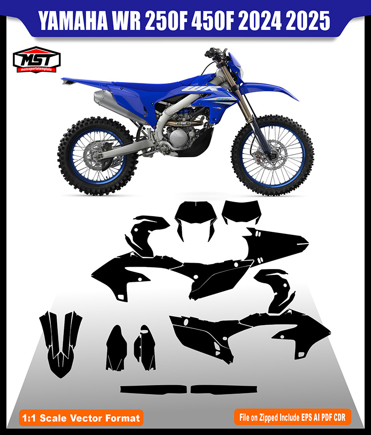 YAMAHA WR 250F 450F 2024 2026 TEMPLATE