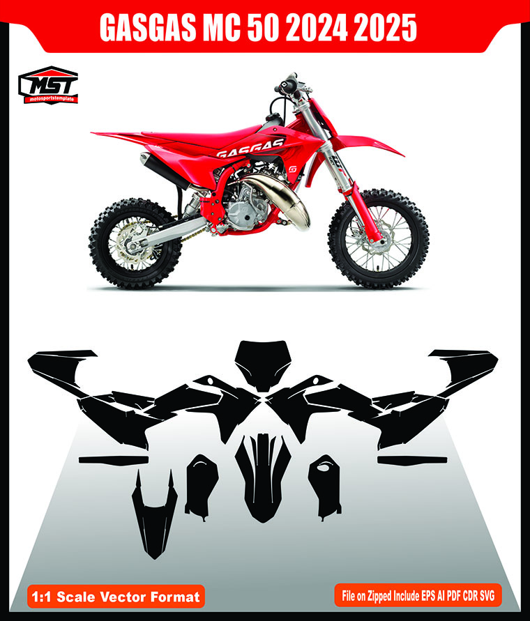 GASGAS MC 50 2024 2025 TEMPLATE