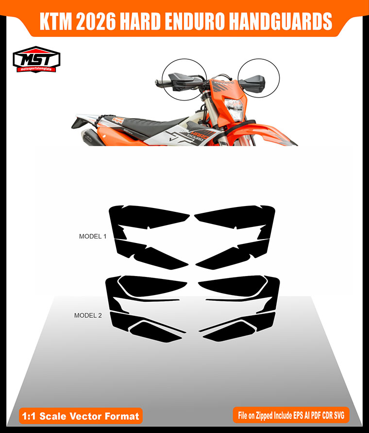 KTM 2026 HE HANDGUARDS TEMPLATE