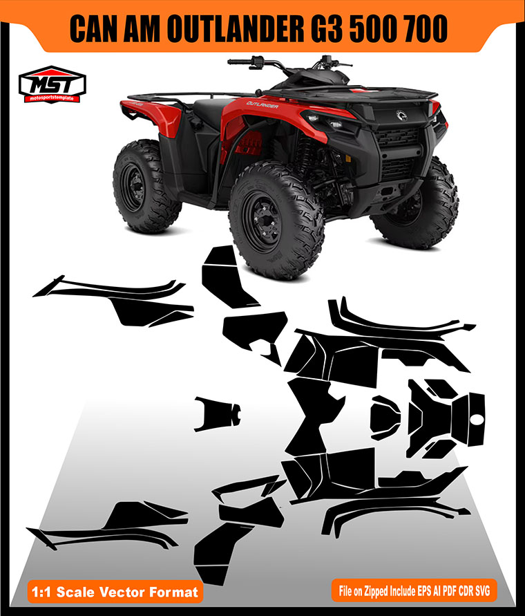 CAN AM OUTLANDER G3 500 700 2024+ TEMPLATE