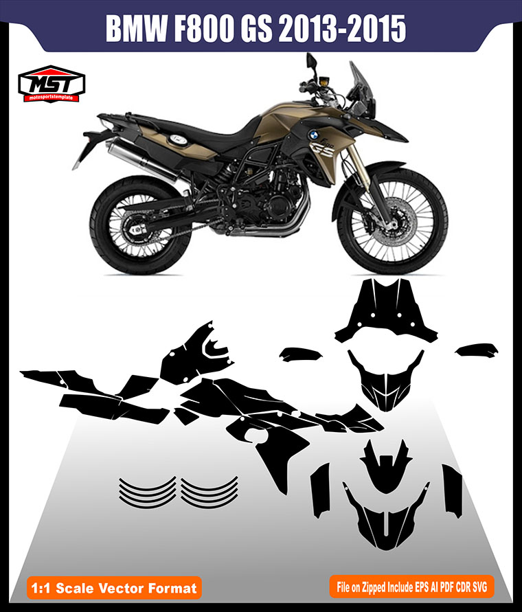 BMW F800 GS 2013 2014 2015 TEMPLATE