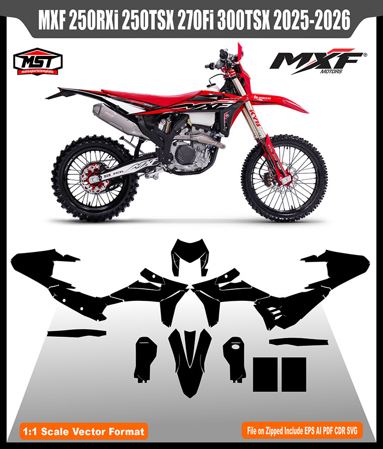 MXF 250RXi 250TSX 270Fi 300TSX 2025 2026 TEMPLATE