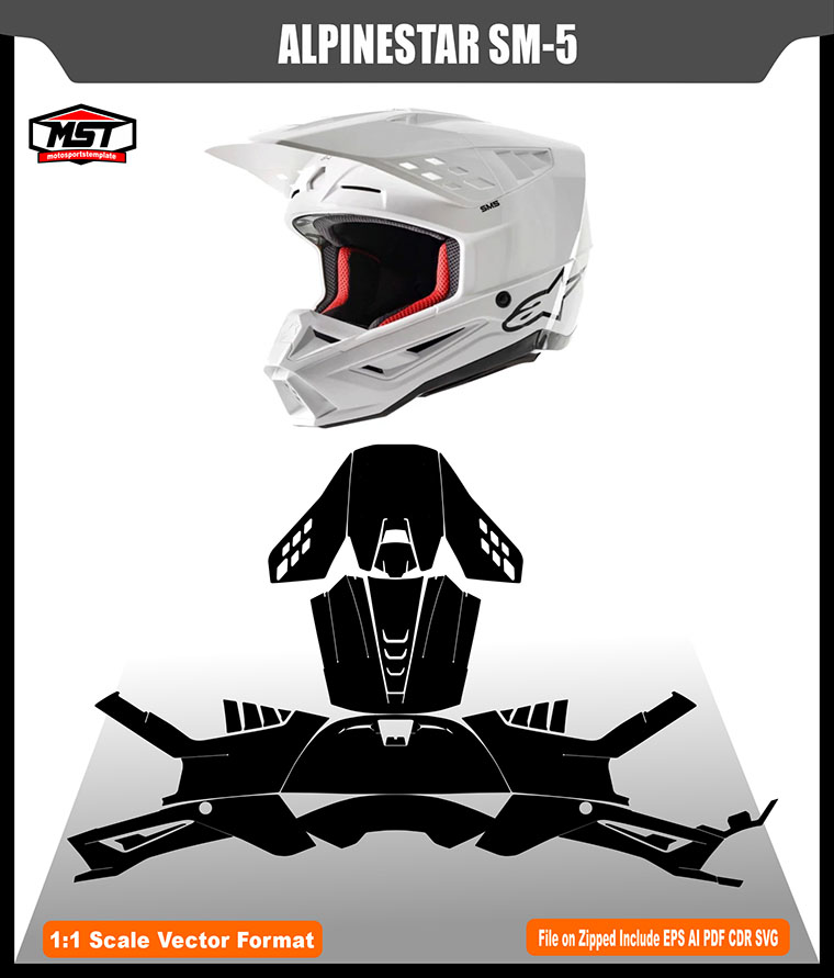 HELMET ALPINESTAR SM 5 XS S M TEMPLATE