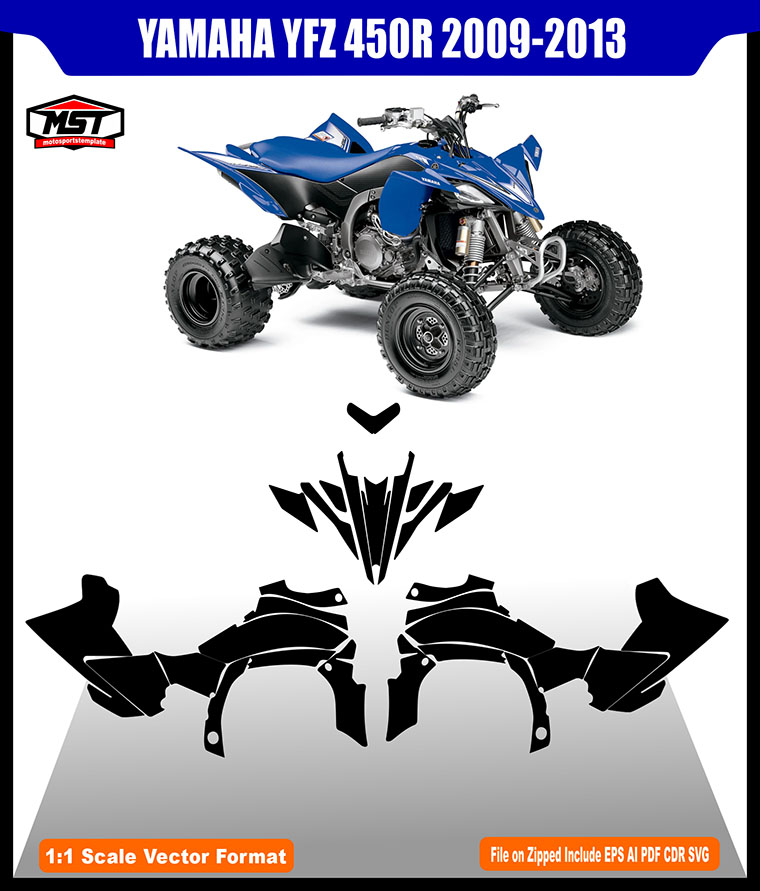 YAMAHA YFZ 450R 2009 2013 TEMPLATE