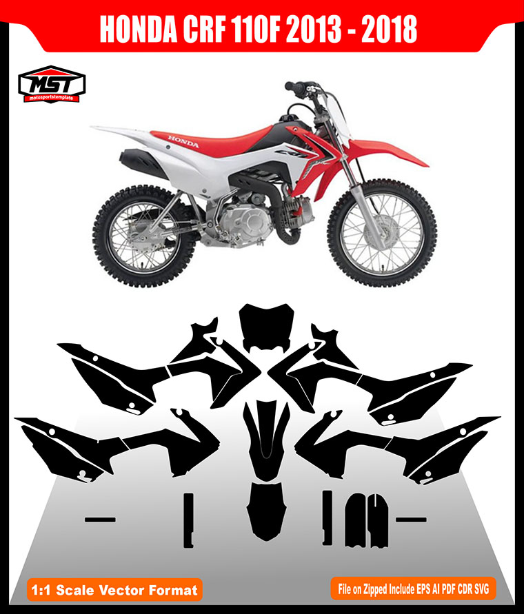 HONDA CRF 110F 2013 2018 TEMPLATE