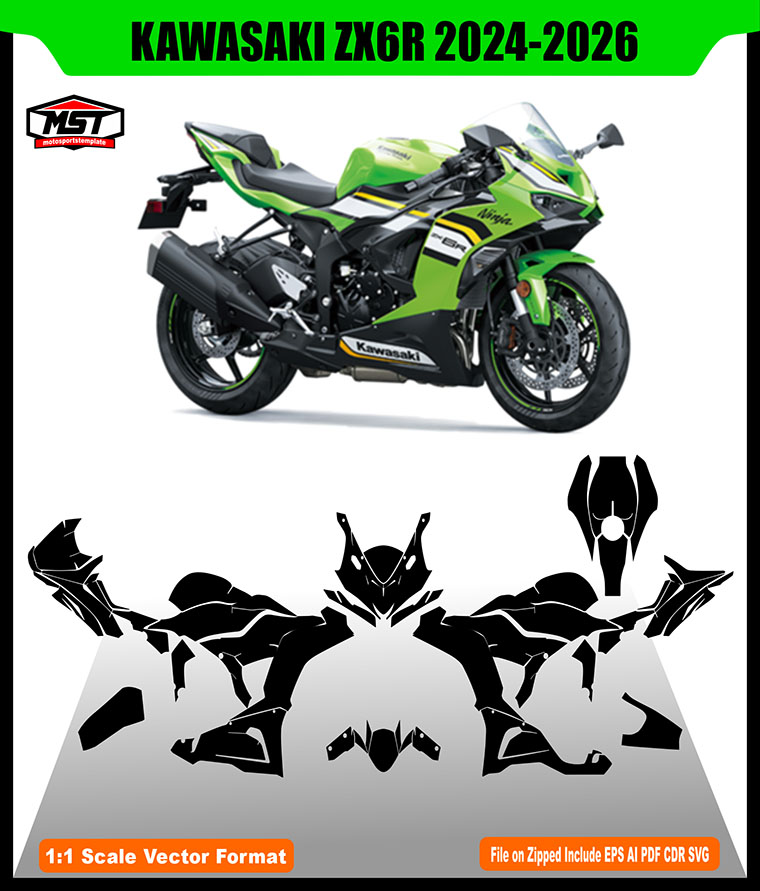 KAWASAKI ZX6R 2024 2025 2026 TEMPLATE