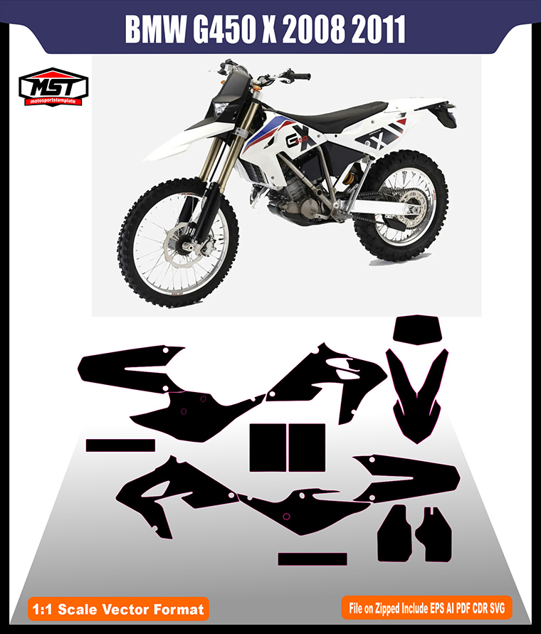 BMW G450X 2008 2011 TEMPLATE