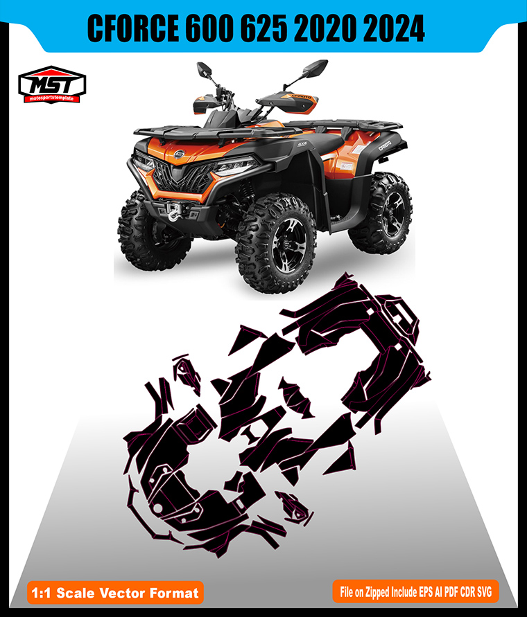CFMOTO CFORCE 600 625 2020 2024 TEMPLATE