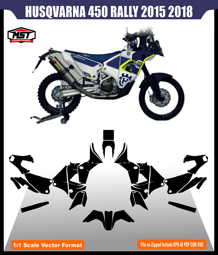 HUSQVARNA 450 RALLY 2015 2018 TEMPLATE
