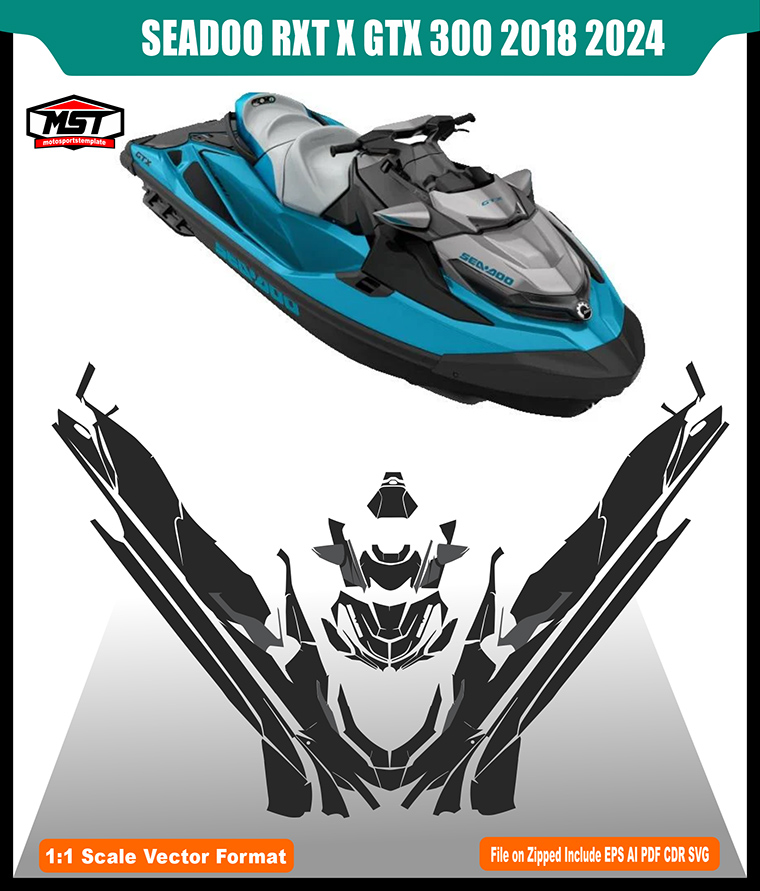 SEA DOO RXT X GTX 300 2018 2024 TEMPLATE
