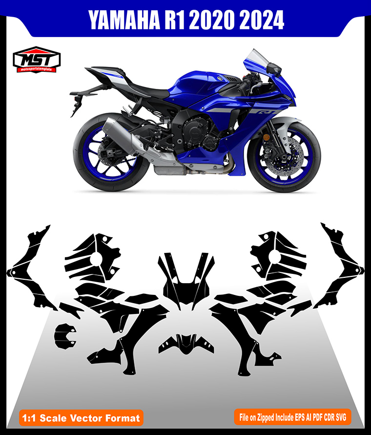 YAMAHA YZF R1 2020 2024 TEMPLATE