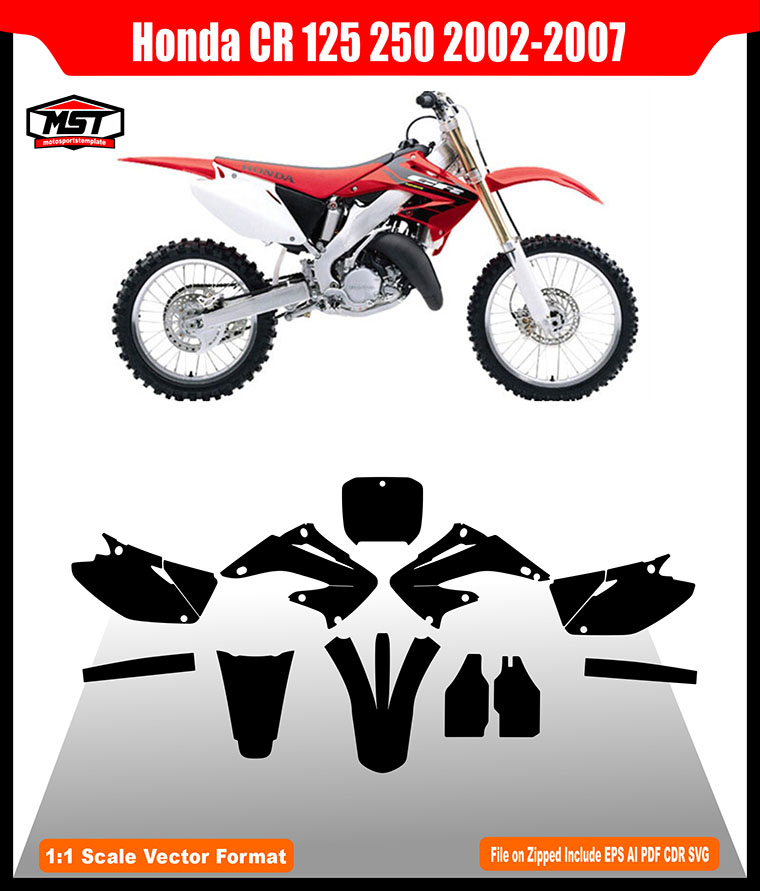 HONDA CR 125 250 2002 2007 TEMPLATE