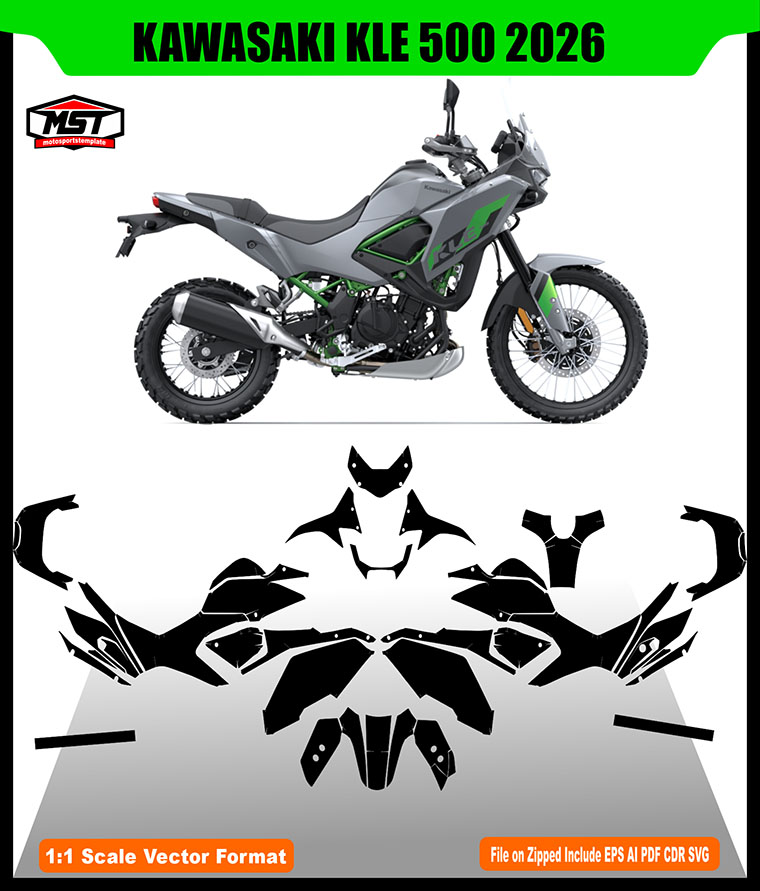 KAWASAKI KLE 500 2026 TEMPLATE