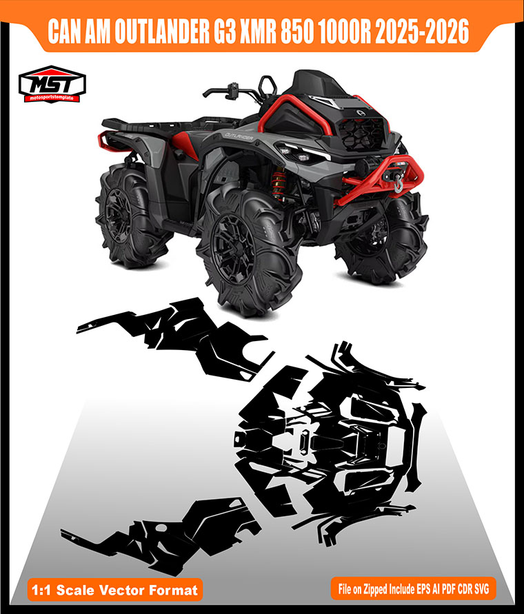 CAN AM OUTLANDER G3 XMR 850 1000R 2025 2026 TEMPLATE