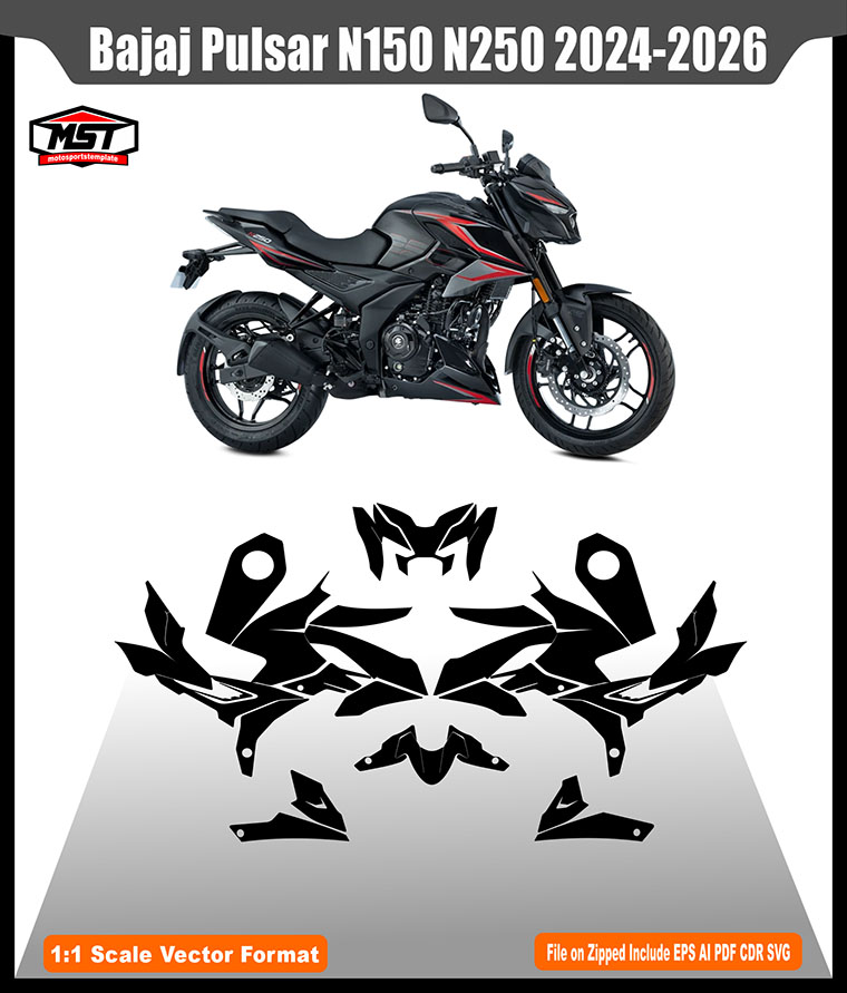 BAJAJ PULSAR N150 N250 2024 2026 TEMPLATE