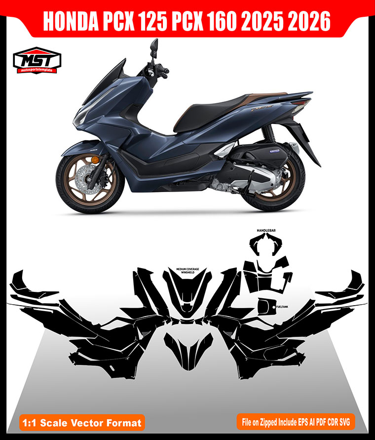HONDA PCX 125 160 2025 2026 TEMPLATE