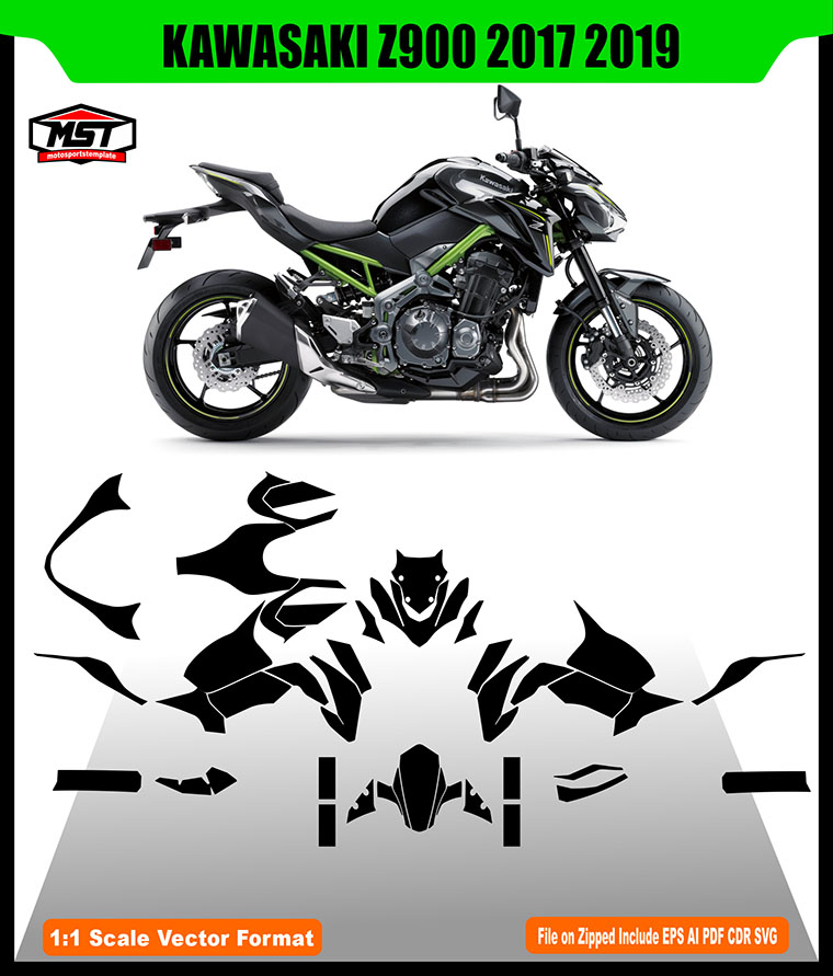 KAWASAKI Z900 2017 2019 TEMPLATE