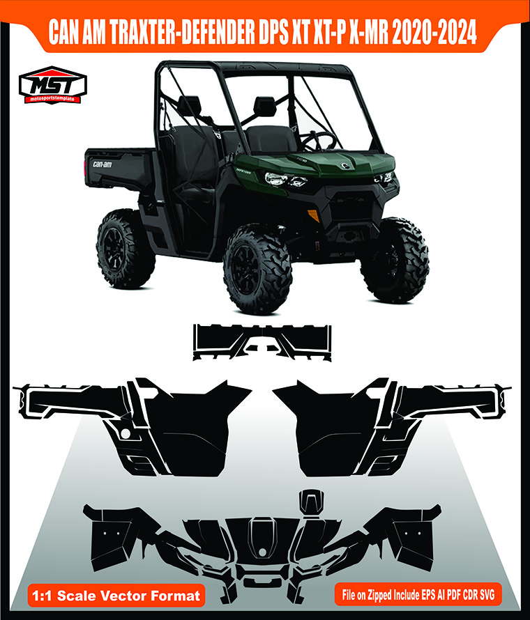 CAN AM TRAXTER-DEFENDER DPS XT XT-P X-MR 2020-2024 TEMPLATE