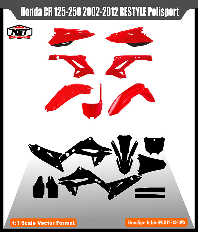 POLISPORT RESTYLE CRF125 250 2002 2007 TEMPLATE