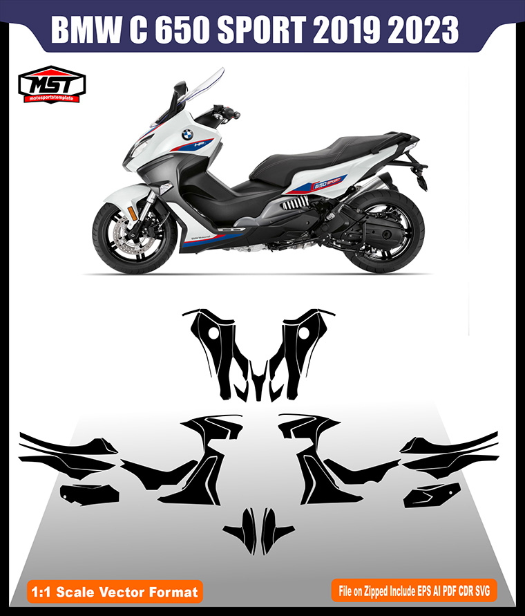 BMW C 650 SPORT 2019 2023 TEMPLATE