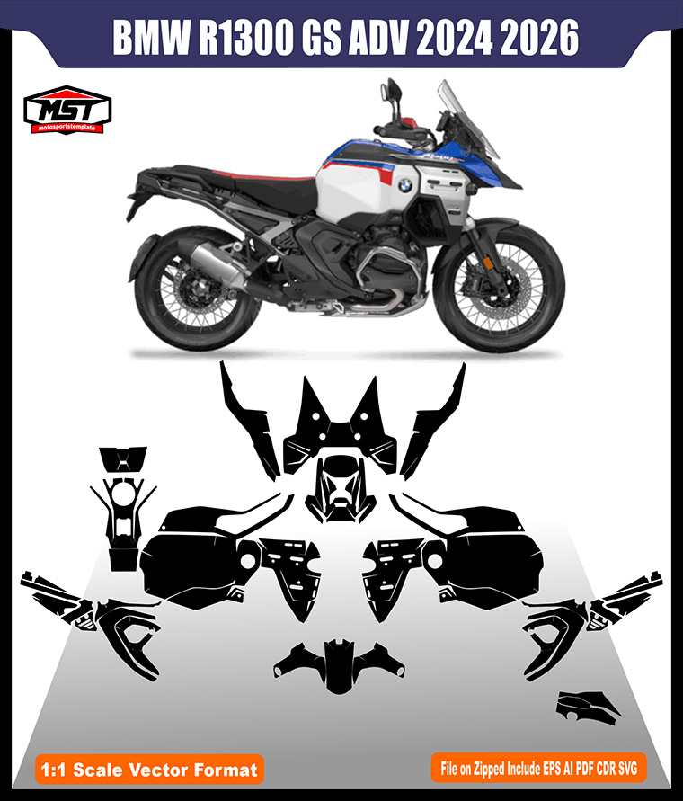 BMW R1300 GS ADVENTURE 2024 2025 TEMPLATE
