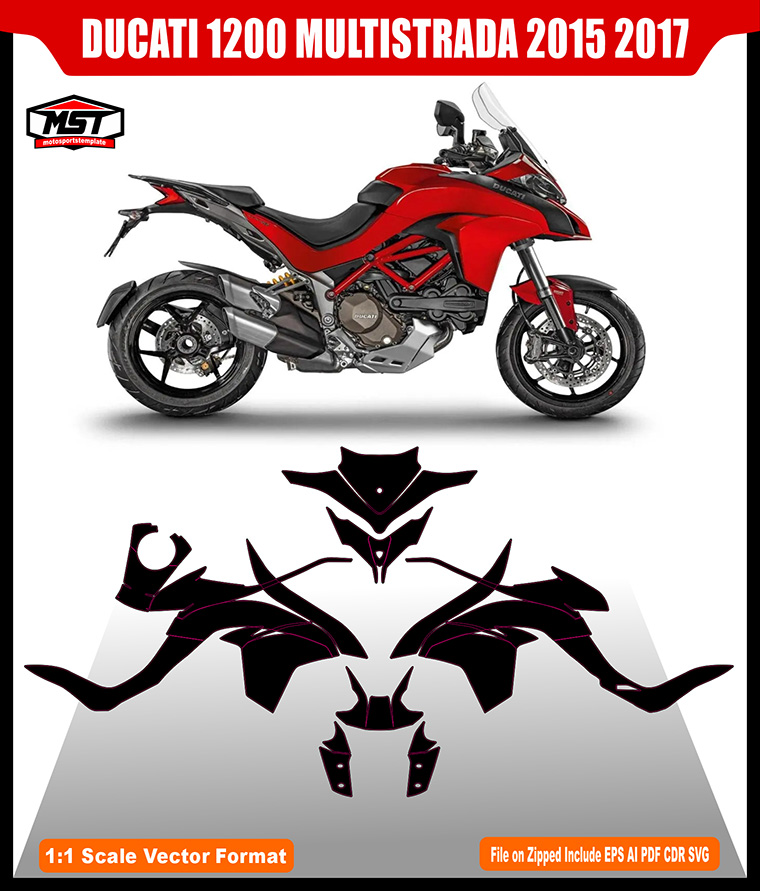 DUCATI MULTISTRADA 1200 2015 2017 TEMPLATE