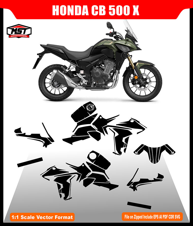 HONDA CB 500 X 2022 2025 TEMPLATE