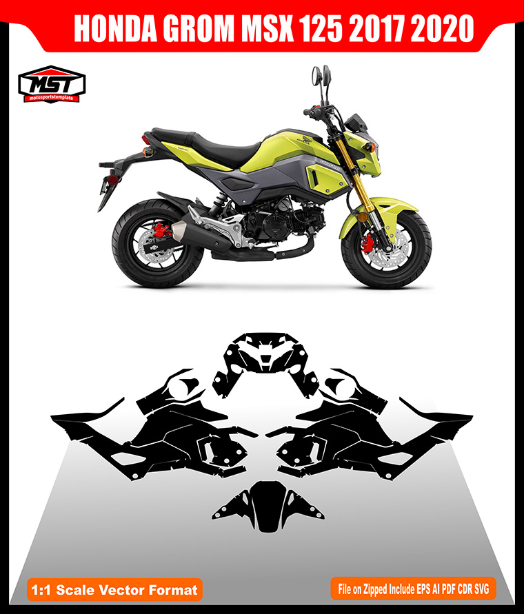 HONDA GROM MSX 125 2017 2020 TEMPLATE