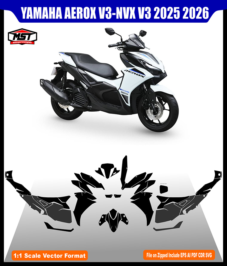 YAMAHA AEROX 155 V3 NVX V3 2025 2026 TEMPLATE