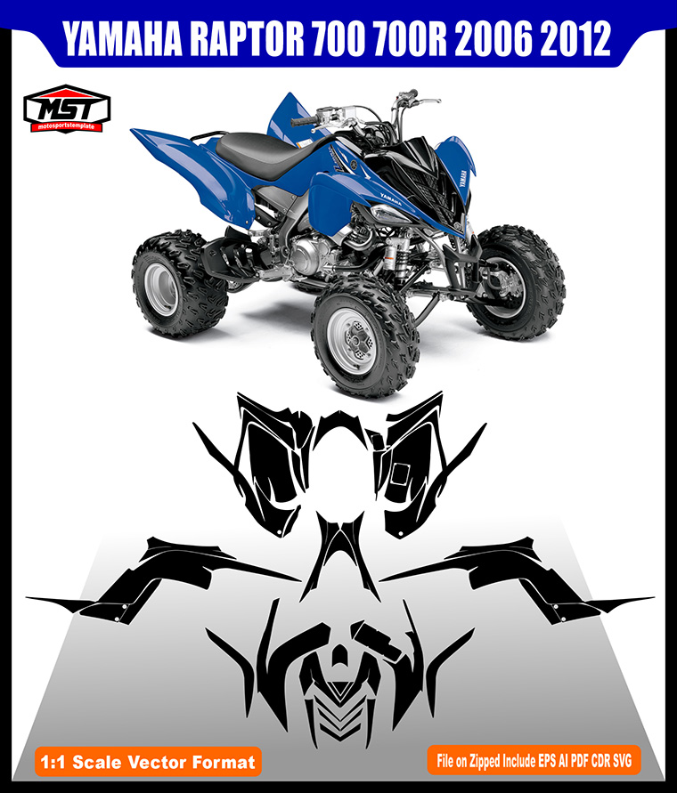 YAMAHA RAPTOR 700 2006 2012 TEMPLATE
