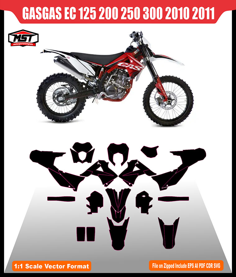 GASGAS EC 125 200 250 300 2010 2011 TEMPLATE