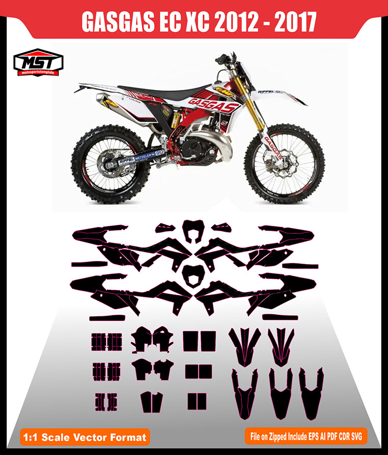 GASGAS EC XC 2012 2017 TEMPLATE