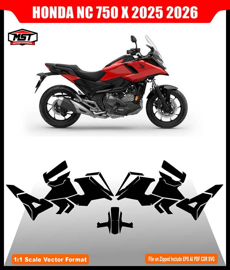 HONDA NC 750X 2025 2026 TEMPLATE