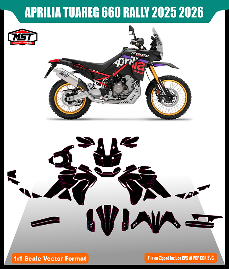 APRILIA TUAREG 660 RALLY 2025 2026 TEMPLATE