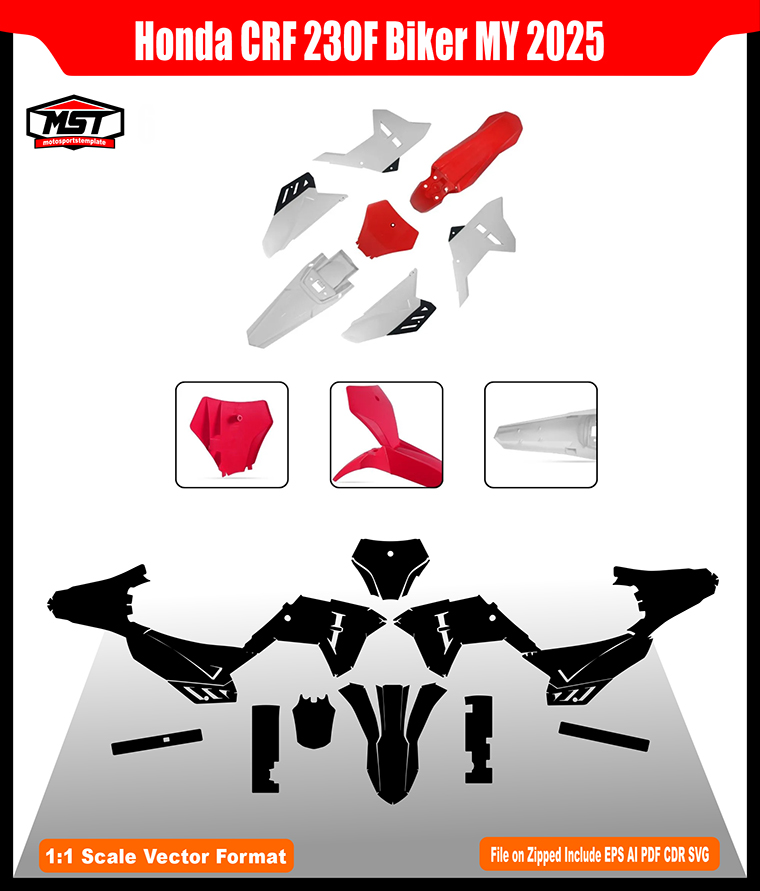 BIKER MY 25 CRF 230F TEMPLATE